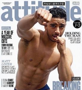 Laith Ashley on the cover of Attitude Magazine